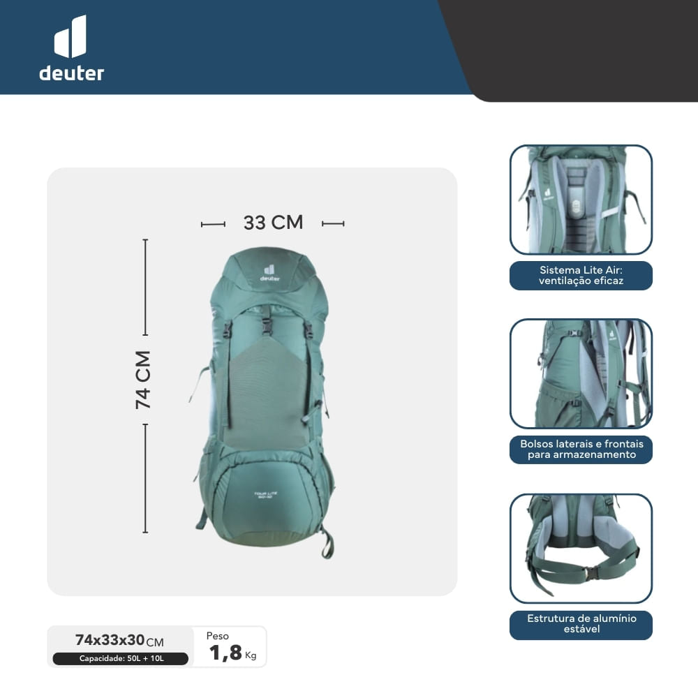 Trekking Tour Lite 50+10 Deuter Backpack